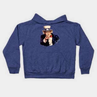 Finger Pointing Patriotic Icon Kids Hoodie